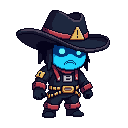 BSOD Bandit enemy - represents blue screen troubleshooting