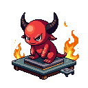 Overheating Imp enemy - represents thermal management failures