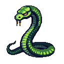 SQL Injection Snake enemy - represents SQL injection attacks